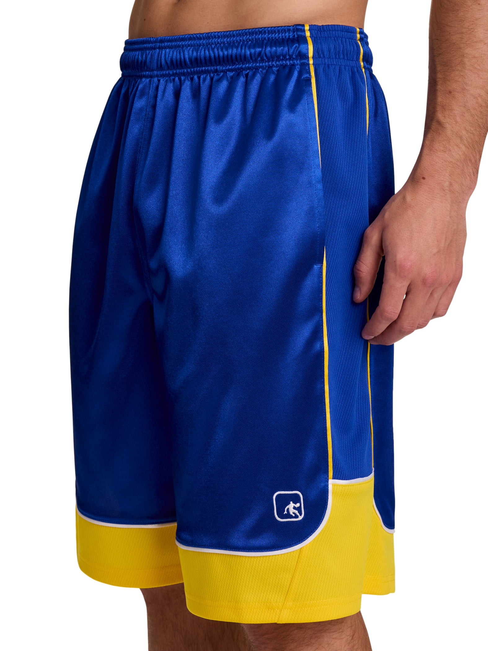 AND1 Men's and Big Men's All Court Colorblock Short, 11" inseam, up to Size 5XL