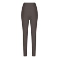 thumbnail image 6 of Women's Fleece Lined Yoga Pants High Waist Thermal Winter Tights Solid Color Tummy Control Leggings with Pockets, 6 of 7