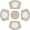 Beige, variant on ANHXN Large Size Wedge Placemats with Centerpiece Mat , Woven Vinyl Placemats for Round Table Washable Indoor Outdoor Table Mats Reversible Durable