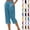 3# Blue, variant on Petite Capris for Women with Pockets Linen Lightweight Dressy Casual Wide Straight Leg Elastic Waist Cropped Pant Summer Pull on Ladies Palazzo Capri Pants,XL,3# Army Green