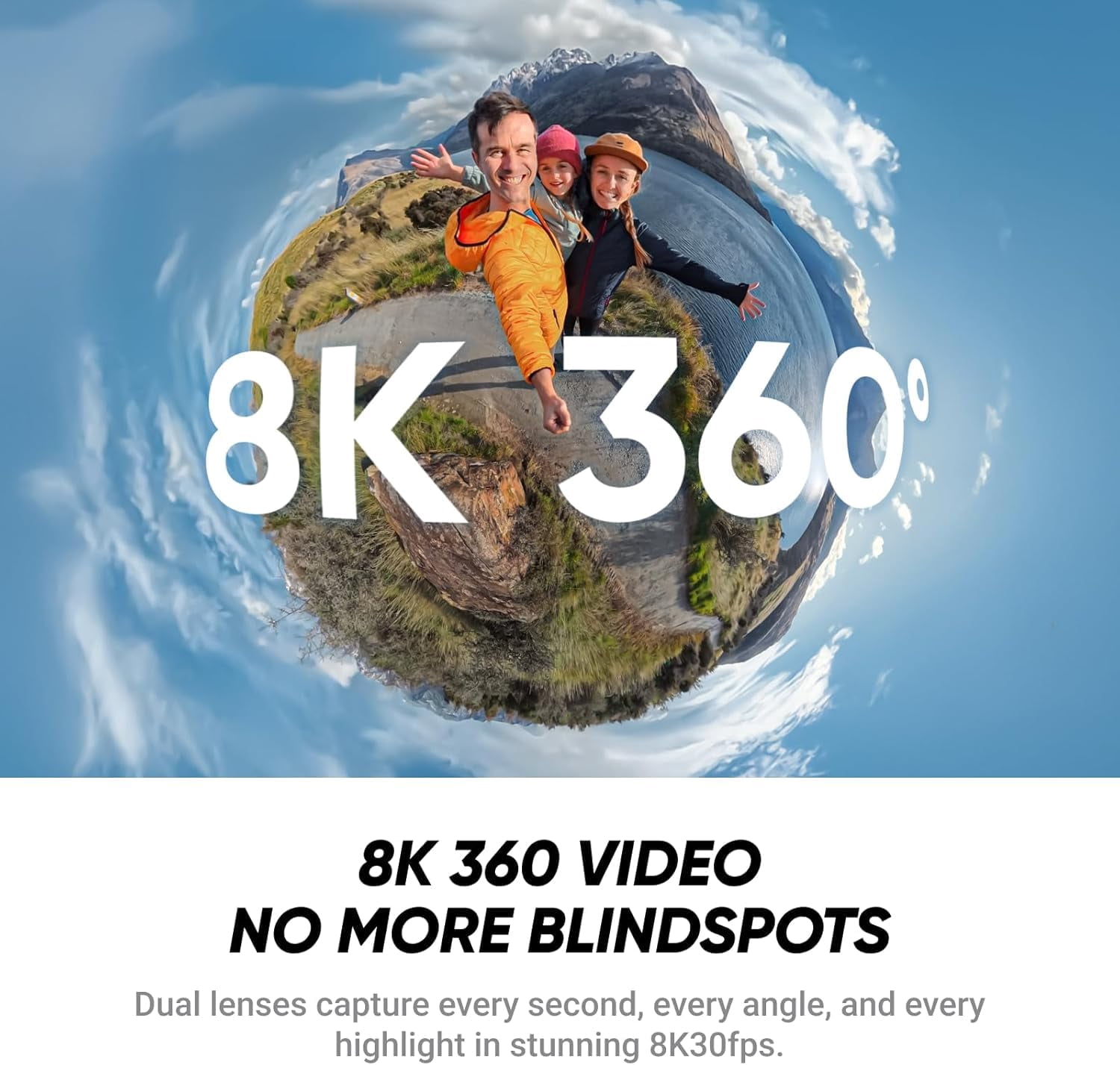 Insta360 X4 Air Standard Bundle | Lightest 8K 360 Action Camera for Epic Adventures | for Travel, Sports, Family Moments, Vlogging | Smooth, Stable, Easy-to-Edit Videos Anytime, Anywhere - Black
