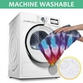 thumbnail image 6 of Colorful Rainbow Tie Dye Spiral Pattern Square Tablecloth,Waterproof Square Table Cover,Wipeable Spillproof Washable Table Cover for Home Kitchen Party Decor 42"X42"(107x107cm), 6 of 6