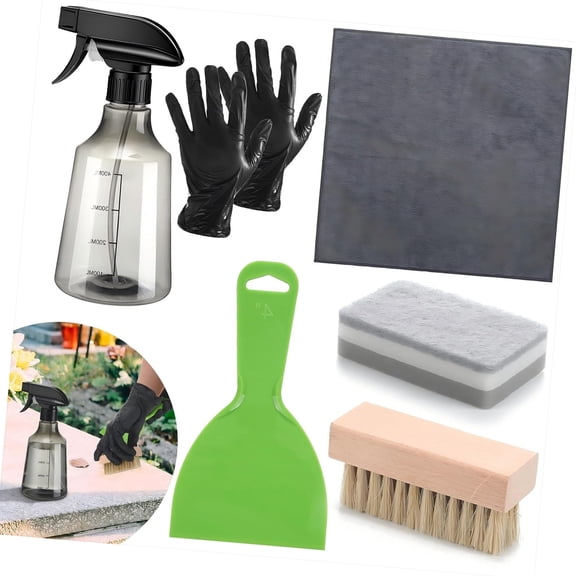 Grave Marker Cleaning Equipment MultiSurfaces Monument Care Tool 7pcs Set Fine Microfibre Cloths
