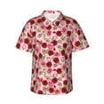 thumbnail image 2 of Picia Rose Flowers Gentle Cotton Regular Fit Short Sleeve Casual Hawaiian Shirt for Men-3X-Large, 2 of 9