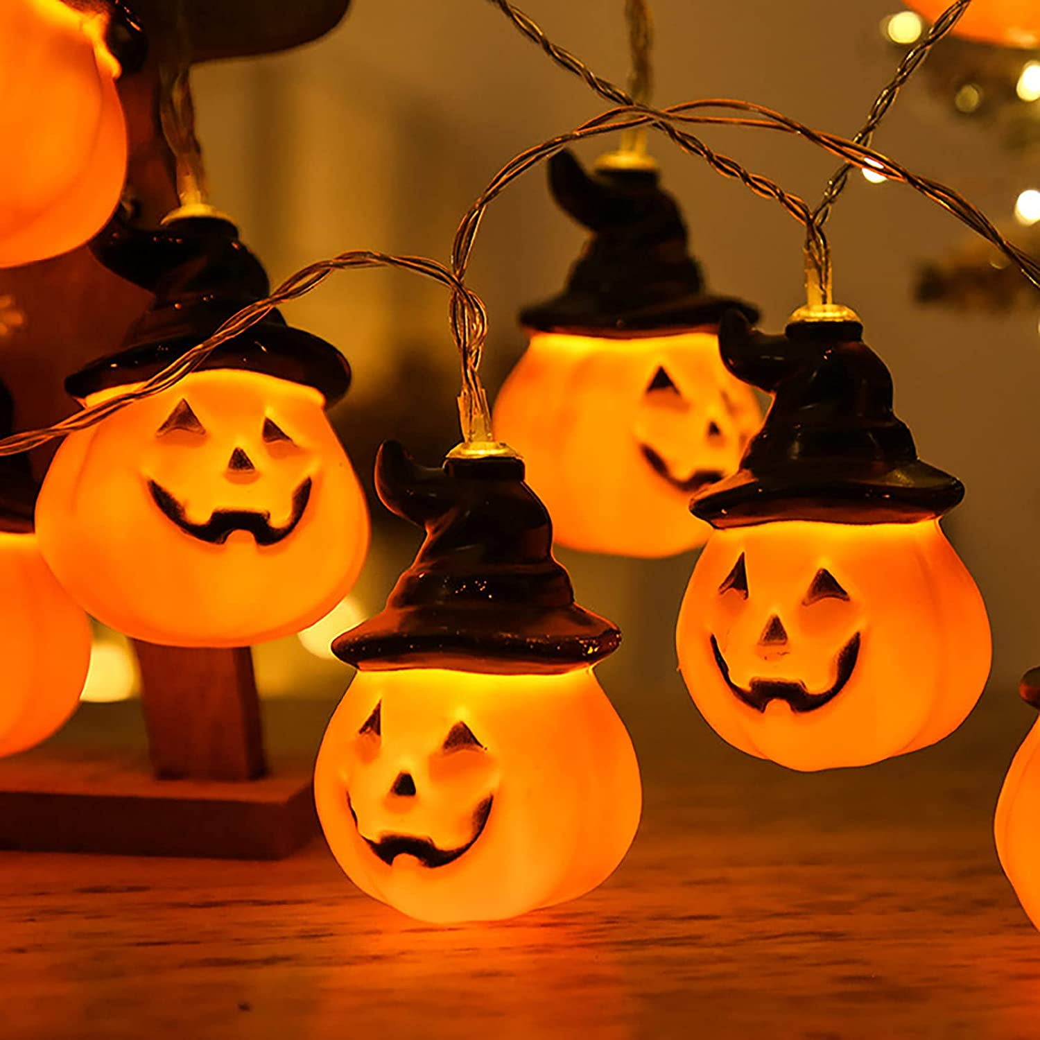 Halloween Pumpkin String Lights, Fantastic LED Pumpkin String