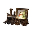 thumbnail image 3 of Colección de adornos navideños con estatuas de tren iluminadas Muñeco de nieve de bronce Perfecl, 3 of 8