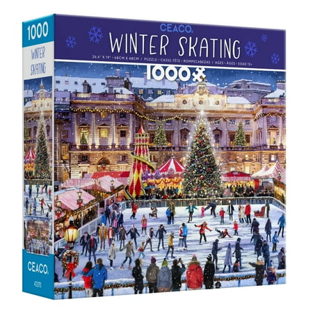 Ceaco 1000-Piece Classic Christmas Winter Skating Interlocking Jigsaw Puzzle