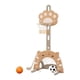 thumbnail image 2 of Juego de aro de baloncesto 3 en 1 resistente y de altura ajustable para carnaval familiar en casa Marrón, 2 of 8