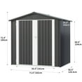 thumbnail image 4 of Dextrus 6' x 4' Outdoor Storage Shed, Large Metal Tool Sheds, Heavy Duty Storage House with Lockable Doors & Air Vent for Backyard Patio Lawn to Store Bikes, Tools, Lawnmowers, 4 of 5