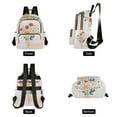 thumbnail image 4 of FORMRS Mini Backpack Purse for Women Travel Daypack Casual Shoulder Bag, Gray Cute Flower, 4 of 7