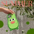 thumbnail image 2 of for iPhone 11 Case Kawaii Phone Cases,Cute 3D Cartoon Cool Avocado with Sausage Mouth Soft Silicone Shockproof Protective Case Funny for iPhone 11 Women Girls, 2 of 15