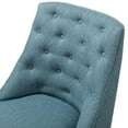 thumbnail image 3 of Swivel Office Chair with Tuft Back, Modern Armless Task Chair with Solid Wood Five-Pronged Base Blue, 3 of 9
