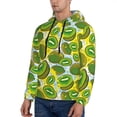 thumbnail image 3 of Kdxio Watercolor Kiwi Fruits Summer Print Mens Casual Hooded Collar Drawstring Hoodies Pullover Sweatshirts Casual Long Sleeve Shirts-Medium, 3 of 7