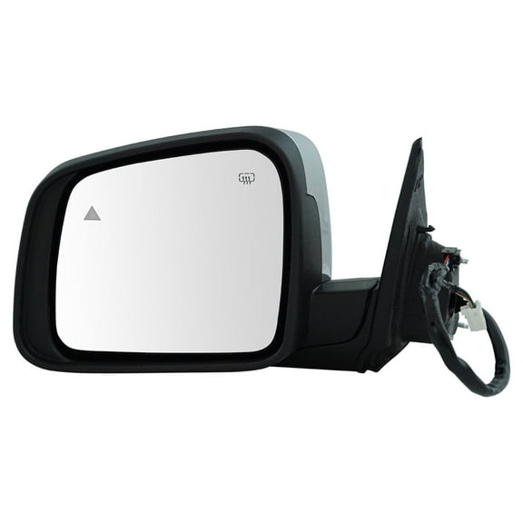 TRQ Mirror Power Heated Signal Memory Blind Spot Chrome Driver LH for Durango MRA08261