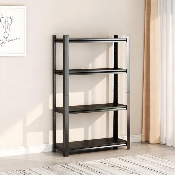 4 Tier Storage Shelves, Metal Shelving Heavy Duty, Garage Shelving, Adjustable Metal Racks,5 Tier Shelving Unit, Rack Units and Storage for Warehouse, Basements, Garages (20''Wx14''Dx44''H)