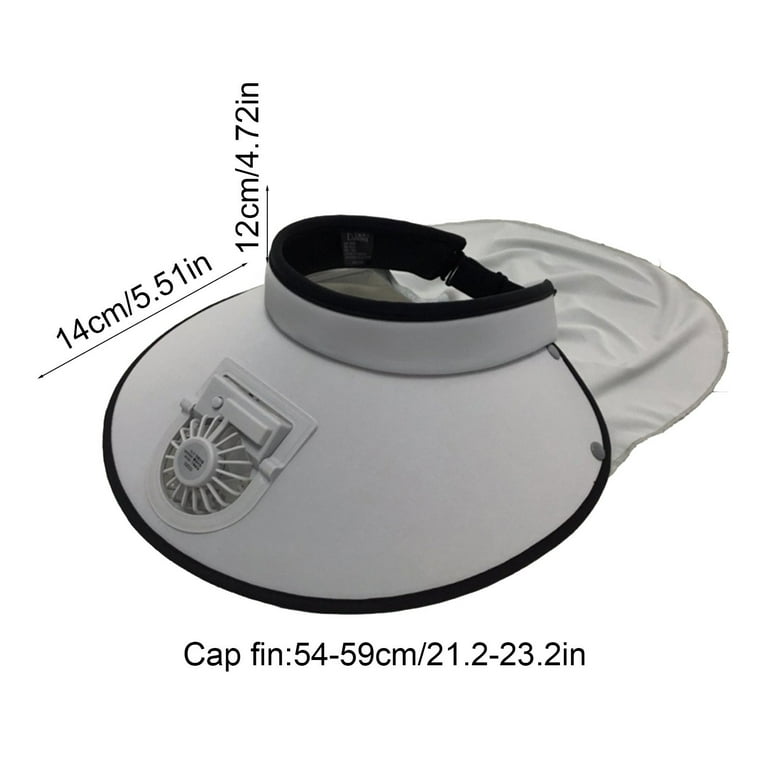Sun Visors Hat With Fan, Female Style Wide Brimmed Sun  display picture 1