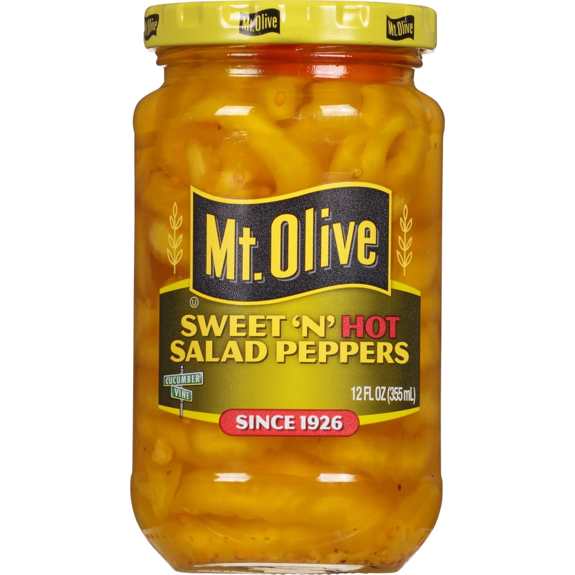 (6 pack) Mt. Olive Sweet N Hot Salad Peppers, 12 fl oz Jar