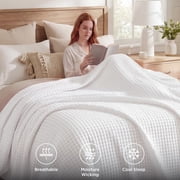 U Bedsure U by Bedsure Cooling Cotton Waffle King Size Blanket — $39.99 (49% off)