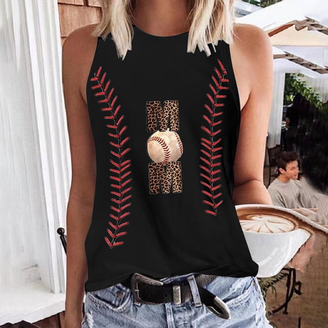LSLJS Débardeurs pour Femmes Débardeurs Décontractés à Imprimé pour Femmes Coupe Ajustée Col Rond Sans Manches Chandails à Blocs T-Shirts Hauts Hauts Chemisiers