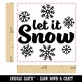 thumbnail image 2 of Let it Snow Winter Self-Inking Rubber Stamp Ink Stamper - Blue Ink - Small 1 Inch, 2 of 7