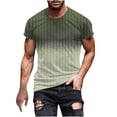 thumbnail image 2 of NJDVHB Chemises d'Été pour Hommes, Chemise de Plage pour Hommes, Haut à Col Rond Imprimé pour Hommes, Mode Décontractée à Manches Courtes, Vert, TTTTG, 2 of 5