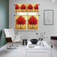 thumbnail image 5 of Red Tree Kitchen Curtains Valances and Tiers Set of 3 Landscape Autumn Tier Curtains and Valance with Rod Pocket for Small Windows, 27.5"x36", 5 of 9
