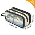 thumbnail image 4 of FORMRS Pencil Case with 3 Compartments Zipper Pouch, Elementary School Level and up, Beige Mountain, 4 of 8