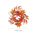 thumbnail image 3 of OutmaxHome Fall Artificial Candle Ring Wreath, Small Fake Autumn Leaves Berry Wreath, Thanksgiving Halloween Home Table Decor Candle Ring, 3 of 9