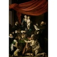 thumbnail image 2 of Caravaggio 11x14 Black Ornate Wood Framed Double Matted Museum Art Print Titled: Madonna of the Rosary (Between 1605 and 1607), 2 of 5