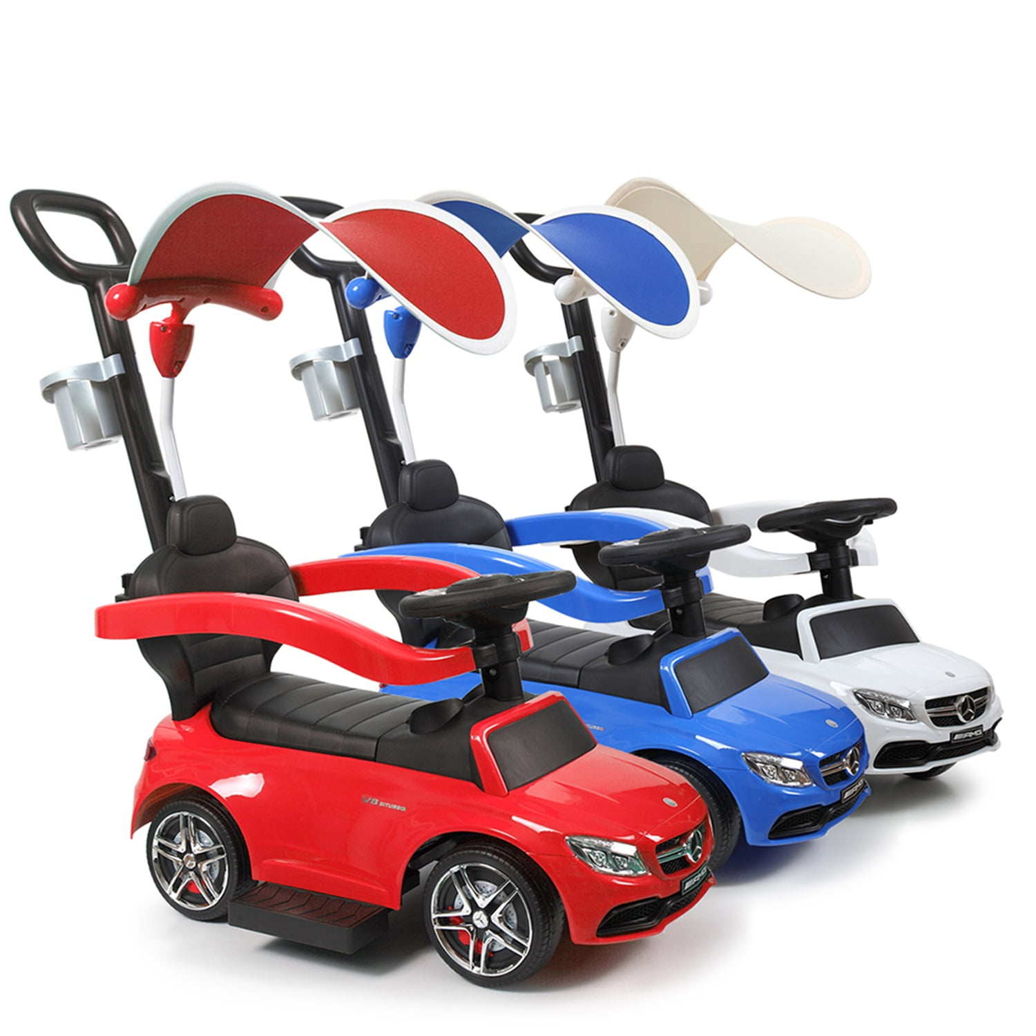 CIPACHO 3-in-1 Kids Ride On Push Car, Toddler 4 Wheels Push Car, w/ Horn, Music, Under Seat Storage, Parental Handle, Armrest Guardrails for Children Boys & Girls, Red CIPACHO 3-in-1 Kids Ride On Push Car, Toddler 4 Wheels Push Car, w/ Horn, Music, Under Seat Storage, Parental Handle, Armrest Guardrails for Children Boys & Girls, Red