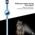 thumbnail image 4 of Deyuer Pet Collar Reflective Adjustable Strap with Little Bell Button Safety Nylon for Airtag Tracker, 4 of 11