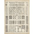 thumbnail image 2 of d Argenville, DeZallier 19x24 Black Ornate Wood Framed with Double Matting Museum Art Print Titled - Antique Garden Design III, 2 of 4