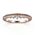 thumbnail image 1 of 0.25ct Crown Diamond Moissanite 18K Rose Gold Over Silver Wedding Band Engagement Ring, 1 of 4