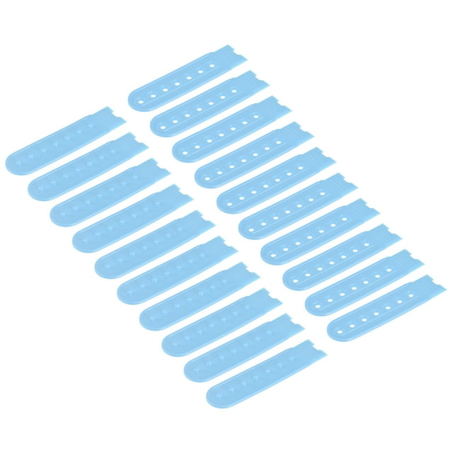 Unique Bargains Sky Blue Plastic Adjustable Snapback Strap Cover, 12 Pairs