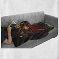 thumbnail image 6 of Gothic Soft Flannel Fleece Throw Blanket, Fortuneteller Room with Mystic Crystal Ball Magician in Fairy Tale Image Print, Cozy Plush for Indoor and Outdoor Use, 50" x 70", Maroon Brown, by Ambesonne, 6 of 6