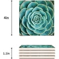 thumbnail image 3 of RYLABLUE Natural Plant Green Cactus Tequila Set of 4 Coaster for Drinks, Absorbent Ceramic Stone Coasters Cup Mat with Cork Base for Home Kitchen Room Coffee Table Bar Decor, 3 of 4