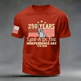 thumbnail image 4 of UngA 4th of July Shirts for Men 250th Anniversary Independence Day Short Sleeve Tees Tops Patriotic American Flag Tshirt Men (Red,S), 4 of 5