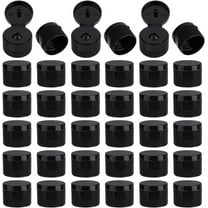 36Pcs 24/400 Flip Top Screw Caps Black Flip Top Dispensing Cap Black Replacement Bottles Caps Reusable Plastic Bottle Cap for Shampoo Squeeze Bottles Dispensing Caps - Inner Diameter 24mm