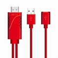 thumbnail image 1 of Phone to TV Universal HDMI HDTV AV 1080p Adapter Cable for Cell Phone and Tablets Red, 1 of 4