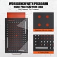 thumbnail image 6 of Accreate Heavy-Duty Steel Welding Table – 600 lbs Load Capacity, 161 Fixed Holes, 11 Hooks, Orange, 6 of 7