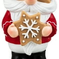 thumbnail image 6 of Northlight Gnome Holding Gingerbread Snowflake Cookie Christmas Decoration - 11.5" - Red, 6 of 8