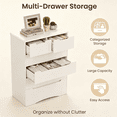 thumbnail image 5 of Lofka 6 Drawer Dresser for Bedroom, Tall White Vertical Chest of Drawers with Anti-Tipping, Dual-Size Drawers, Small Space Storage Solution for Apartment, Guest Room, 5 of 10