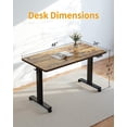 thumbnail image 5 of ZXNYH Electric Standing Desk, 55 x 24 Inches Height Adjustable Table, Ergonomic Home Office Furniture with Splice Board, Light Rusticbrown, 5 of 8