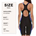 thumbnail image 2 of Trajes de baño Boyleg para mujer, trajes de baño deportivos de una pieza hasta la rodilla, trajes de baño de vacaciones, negros, 2 of 7