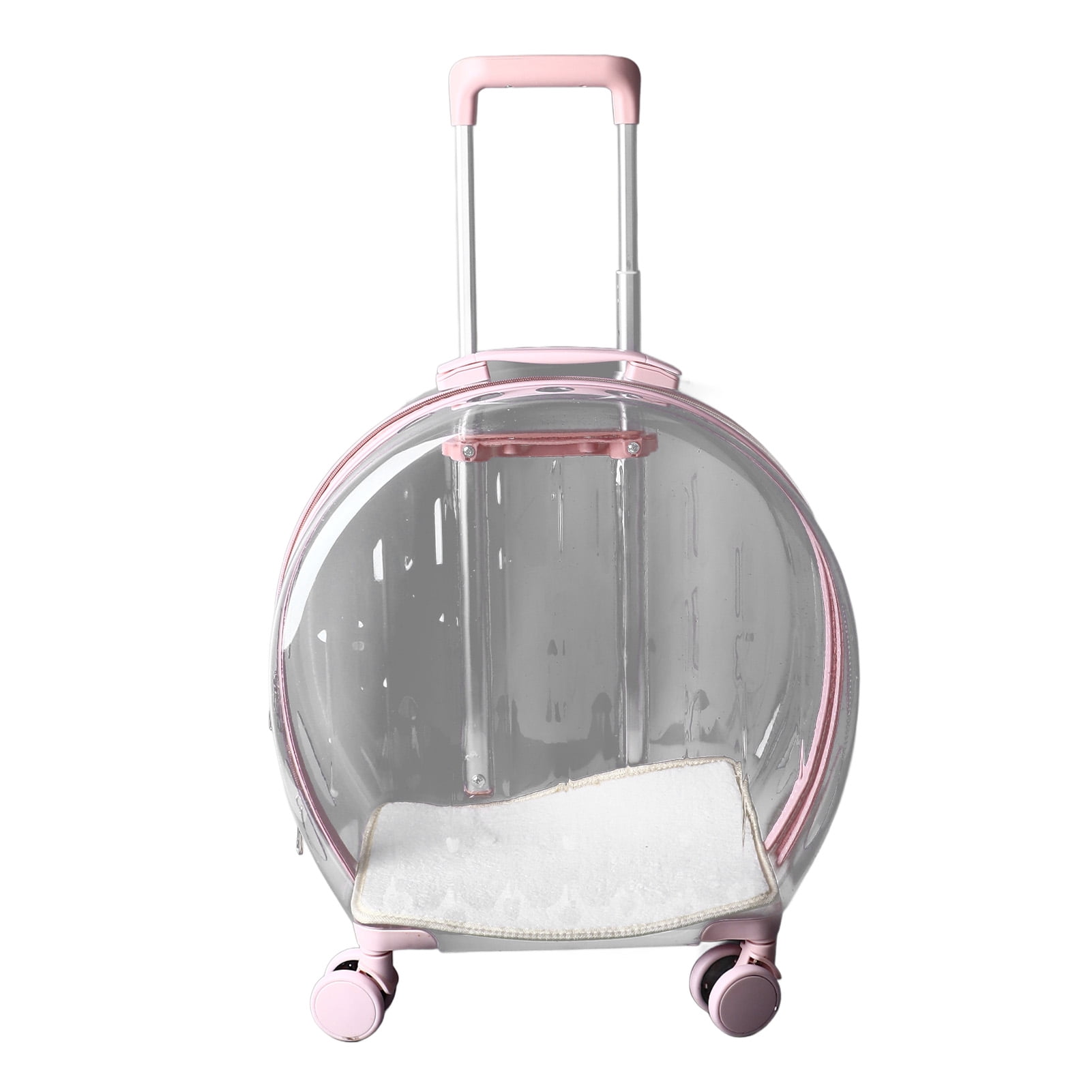 Cat Trolley Case, Practical Large Space Wheeled Pet Carrier  for Bathing