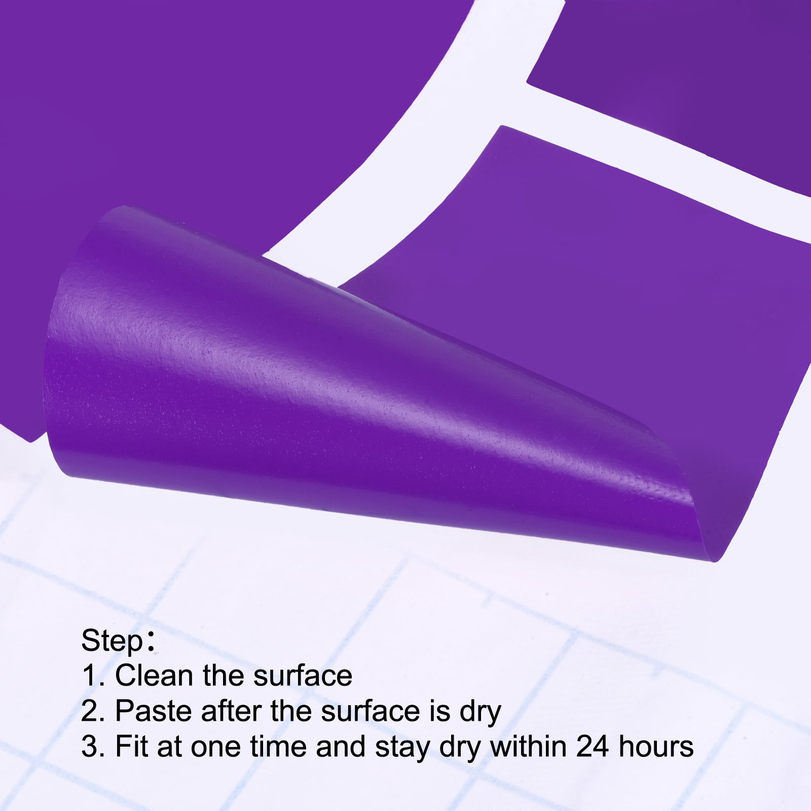 Unique Bargains Footprint Sticker Floor Decal Sign for Class Dark Purple 11x4.2"