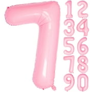 40 Inch Tiffany Pink Number Balloons Large globos Digit Numero Balloon For Party Decoration (Tiffany Pink 7)