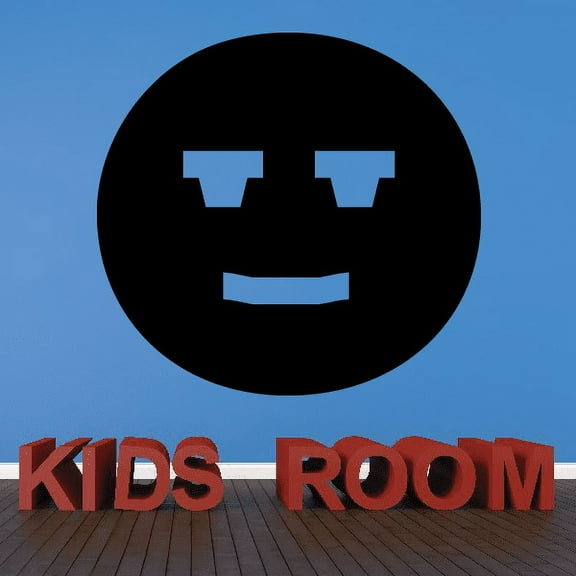 Basic Smiling Moon Decal - 36 Inches