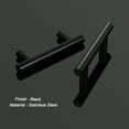 thumbnail image 2 of knobelite 1 Pack 64mm(2.5inch) Hole Centers Cabinet Handles Matte Black Cabinet Handles Cabinet Handles Stainless Steel Kitchen Cabinet Door Handles and Pulls Cabinet Knobs Length 100mm(4inch), 2 of 5