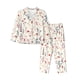 thumbnail image 1 of Balery Wildflower Watercolor 3 Conjunto de Pijama con Estampado para Mujer, Conjunto de Dos Piezas con Manga Larga, Ropa de Dormir Suave con Bolsillos, Pijamas Cómodos-Medium, 1 of 7